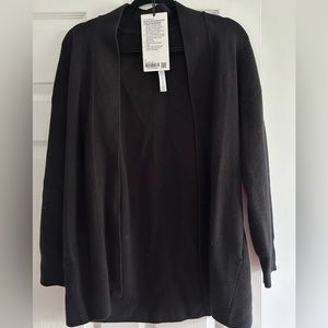 Lululemon merino wool blend ribbed long wrap sweater